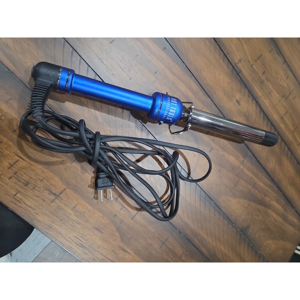 Hot Shot Tools Blue Titanium Salon Pro 1" Curling Wand Curling Iron HB